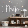 Vinils decoratius personalitzats - Nom elegant amb estrelles