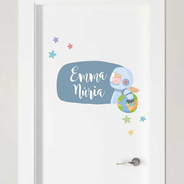 Customizable door sign - Astronaut girl