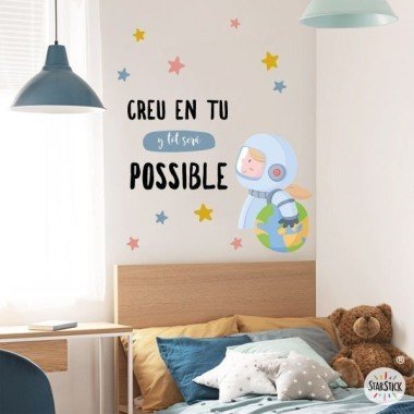 Vinyl wall decoration schools and children's rooms - Believe in you