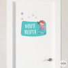 Vinil infantil personalitzat amb noms - Nena amb patinet i gosset