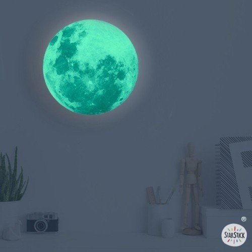 Luna llena fluorescente - Vinilo decorativo