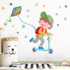 Vinil infantil Nen amb patinet i estel - Decoració habitacions nens