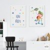 Pack 2 tableaux pour enfants - Garçon avec scooter