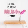 Choisissez la langue! Stickers décoratifs avec phrases - La vie est meilleure danser