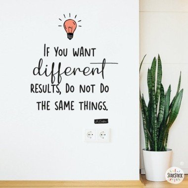 Vinils de frases diferents idiomes - If you want different results...