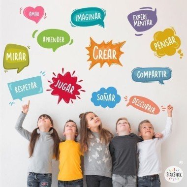 Decoració escoles i instituts en català - Bafarades motivació - vinils infantiles