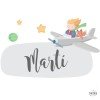 Little aviator prince - Personalized children's vinyl with name