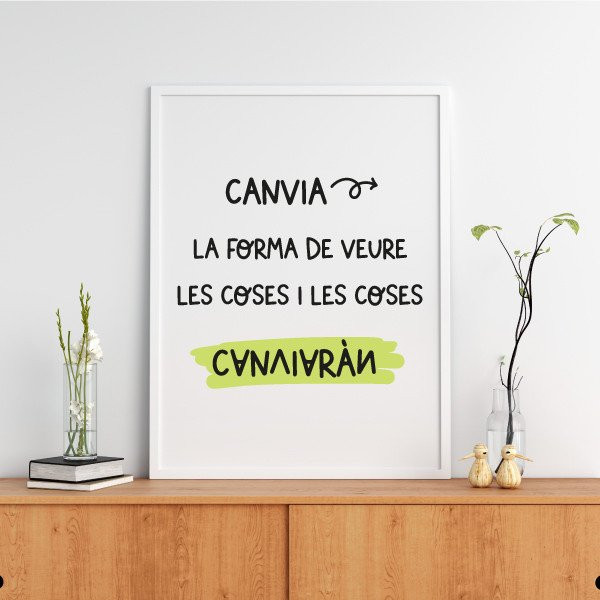 Quadres decoratius - Trieu idioma! - Canvia la manera de veure les coses i les coses canviaran