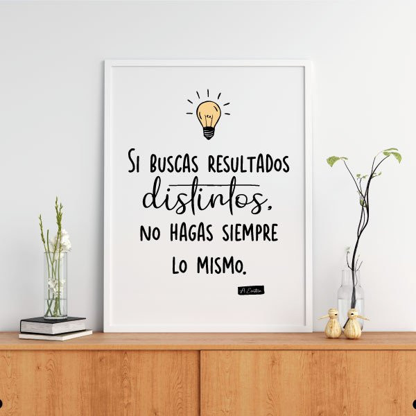 Affiches décoratives - Si vous recherchez des résultats différents...