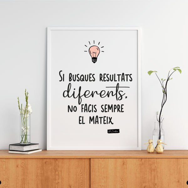 Affiches décoratives - Si vous recherchez des résultats différents...