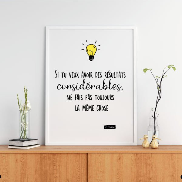 Cuadros decorativos - ¡Elige idioma! Si buscas resultados distintos no hagas siempre lo mismo