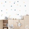 Sticker décoratif mural - Triangles Bleu Ocre