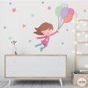 Vinil infantil Nena amb globus - Vinils decoratius per a nenes