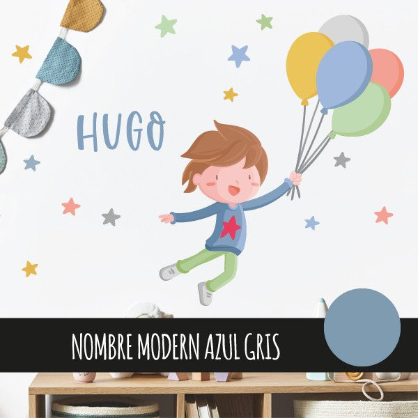 Sticker pour enfants - Garçon avec des ballons - Stickers décoratifs pour enfants