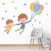 Vinilo infantil - Niño con 1 hermano con globos