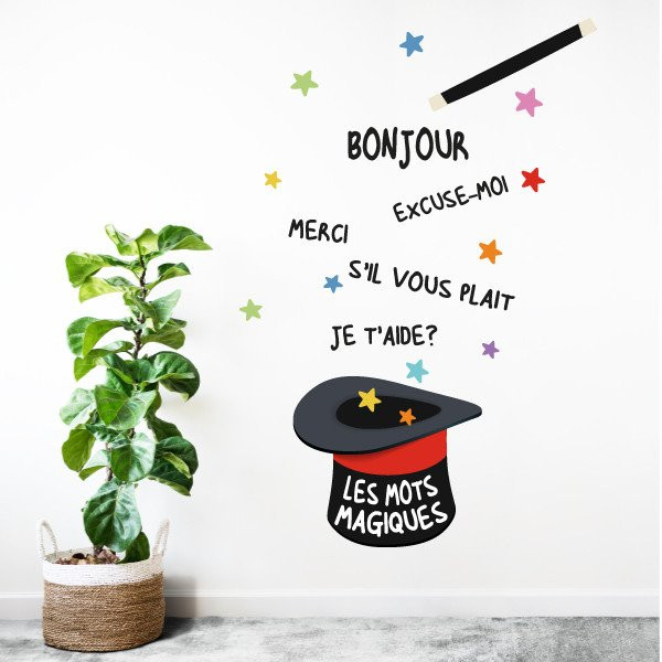 Trieu idioma! Vinils educatius per a escoles - Les paraules màgiques