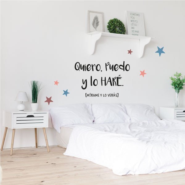 Vinils decoratius en català - Vull, puc i ho faré