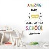Decoración escuelas - Vinilos decorativos de pared - Niños y niñas increíbles aprenden aquí