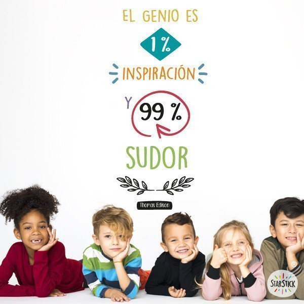 Adhesius per a escoles: 1% Inspiració, 99% Esforç