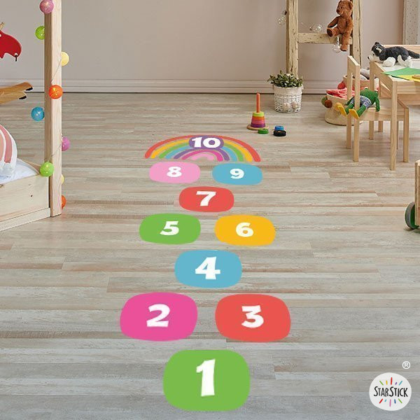 Marelle - Jeux de sol - Stickers autocollant pour sols