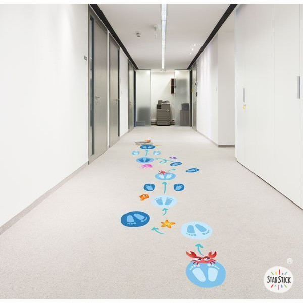 Floor games - Pirate Circuit - Children's stickers to stick on the floor