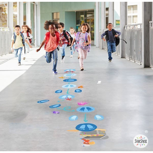 Floor games - Pirate Circuit - Children's stickers to stick on the floor