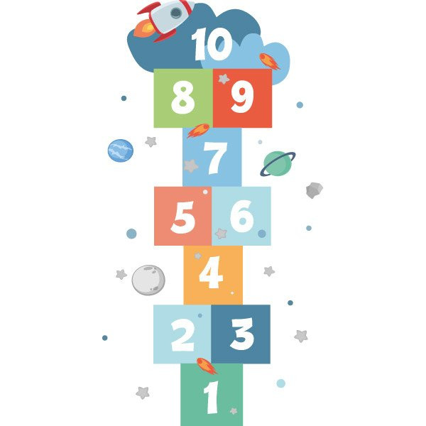 Rayuela cohete ultra resistente - Juegos de suelo en vinilo - Ideas para colegios