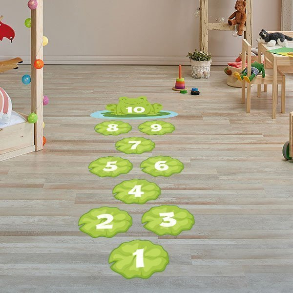 Marelle grenouille - Jeux de sol - Stickers sensoriels