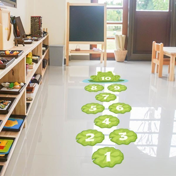 Marelle grenouille - Jeux de sol - Stickers sensoriels