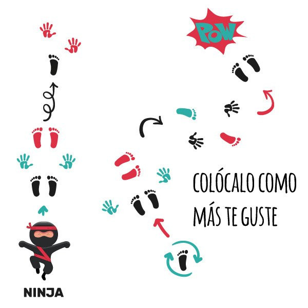 Juegos y circuitos de suelo para saltar - Circuito Ninja