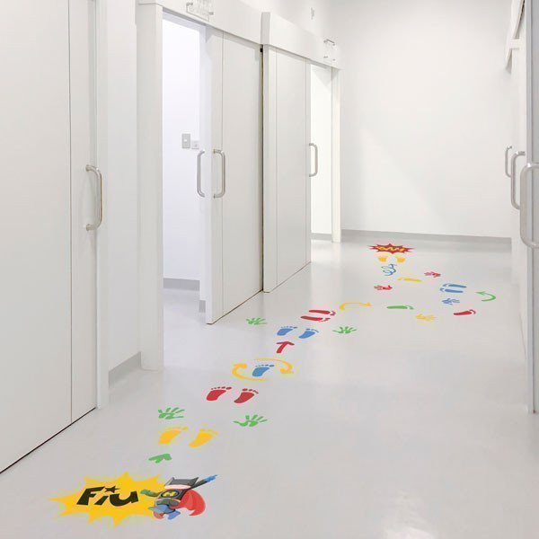 Juegos y circuitos de suelo para saltar - Circuito superhéroe