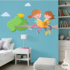 Vinils per a nenes - 2 Nenes llegint a l'arbre - Decoració habitacions infantils