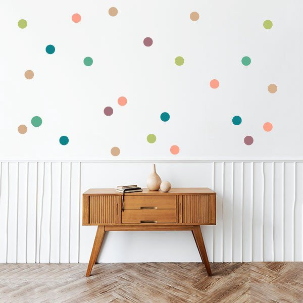 Children's vinyl - Vinyl confetti in earth tones and green - children's decoration