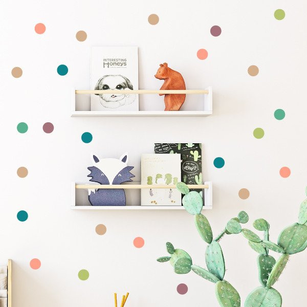 Children's vinyl - Vinyl confetti in earth tones and green - children's decoration