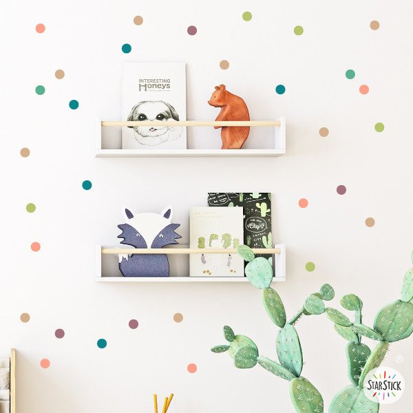 Vinilos infantiles de cofnetis.  Vinilos decorativos infantiles. Vinilos infantiles de topos y confetis