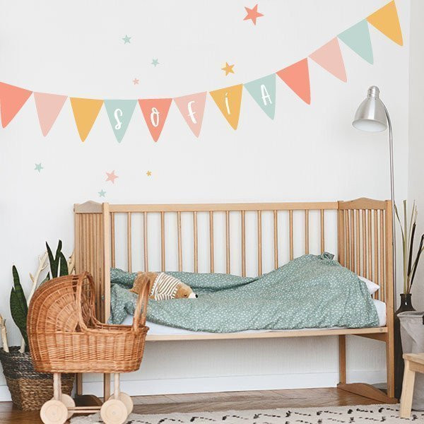 Banderins Mandarina personalitzables. Idees de decoració infantil