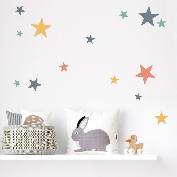 85 Estrellas combinación ocre - Vinilos decorativos - Decoración infantil