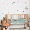 85 Estrellas combinación ocre. Vinilos decorativos para habitaciones infantiles