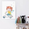 Children's decorative print. Vespa with teddy bear. Ideas for decorating kids' rooms
