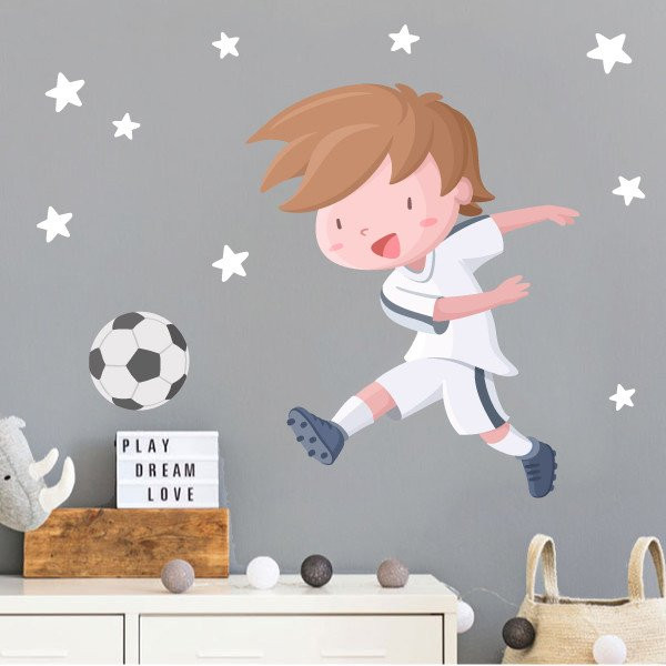 Kids wall sticker football player Madrid | Decorative wall decal