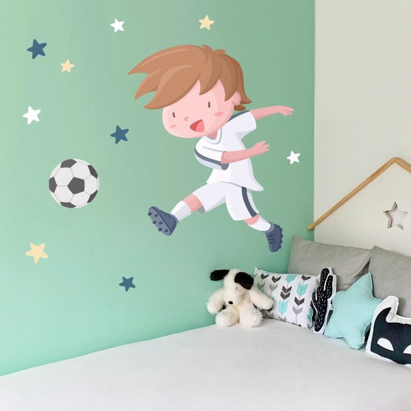 Kids wall sticker football player Madrid | Decorative wall decal
