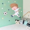 Sticker enfant joueur de football Madrid | Autocollant décoratif mural