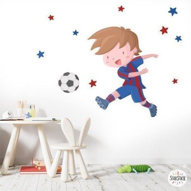 Sticker mural enfant Enfant footballeur. Barça - Vinyles pour enfants