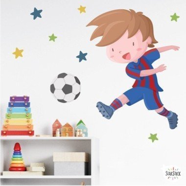 Nen jugador de futbol. Barça - Vinils infantils
