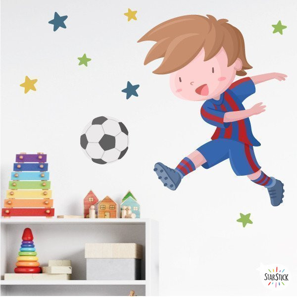 Kids wall sticker Child soccer player. Barça