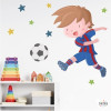 Vinilo infantil Niño jugador de fútbol. Barça