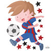 Vinilo infantil Niño jugador de fútbol. Barça