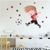 Enfant footballeur. Athlétique - Autocollants pour enfants