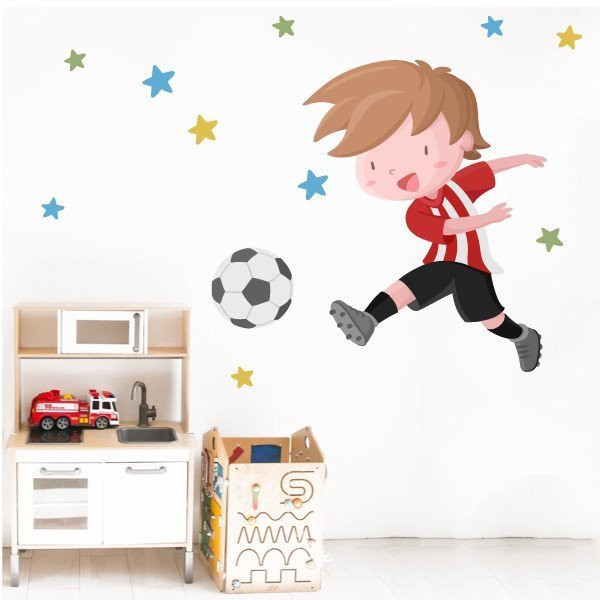 Niño jugador de fútbol. Athletic - Vinilos infantiles