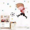 Enfant footballeur. Athlétique - Autocollants pour enfants